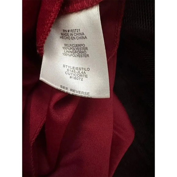 city studio  Deep Red Sleeveless V-Neck Long Evening Dress Size 3 Formal - Picture 13 of 16